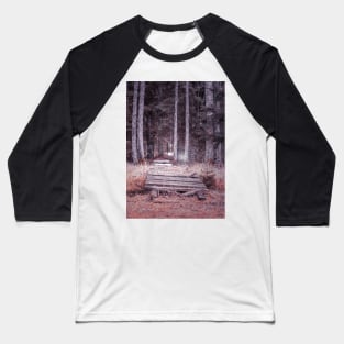 Old wooden bridge in forest Baseball T-Shirt